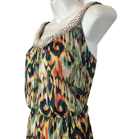 AB Studio Women's Sleeveless Stretch Jersey Knit Maxi Long Beaded Dress sz M - Picture 11 of 16
